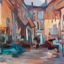 Load image into Gallery viewer, GAN Cityscape (no. 01) - Original painting by tech artist Joanne Hastie