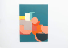 Load image into Gallery viewer, Robot Art, an abstract geometric painting by tech Artist Joanne Hastie
