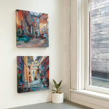 Load image into Gallery viewer, Original paintings by Joanne Hastie using a imaged created by a GAN algorithm as reference
